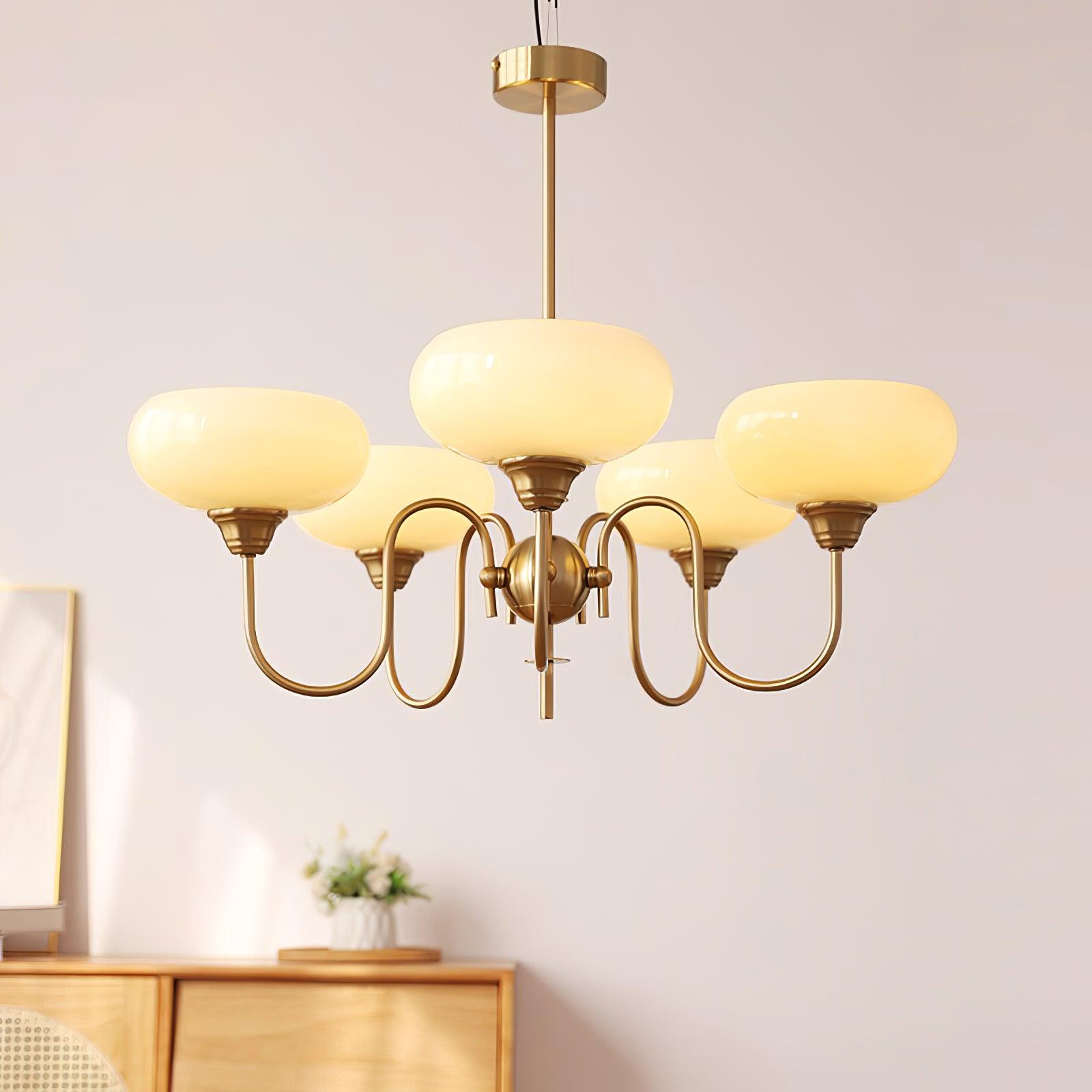 creamy-persimmon-chandelier-anzaz-Gold & Creamy yellow-2