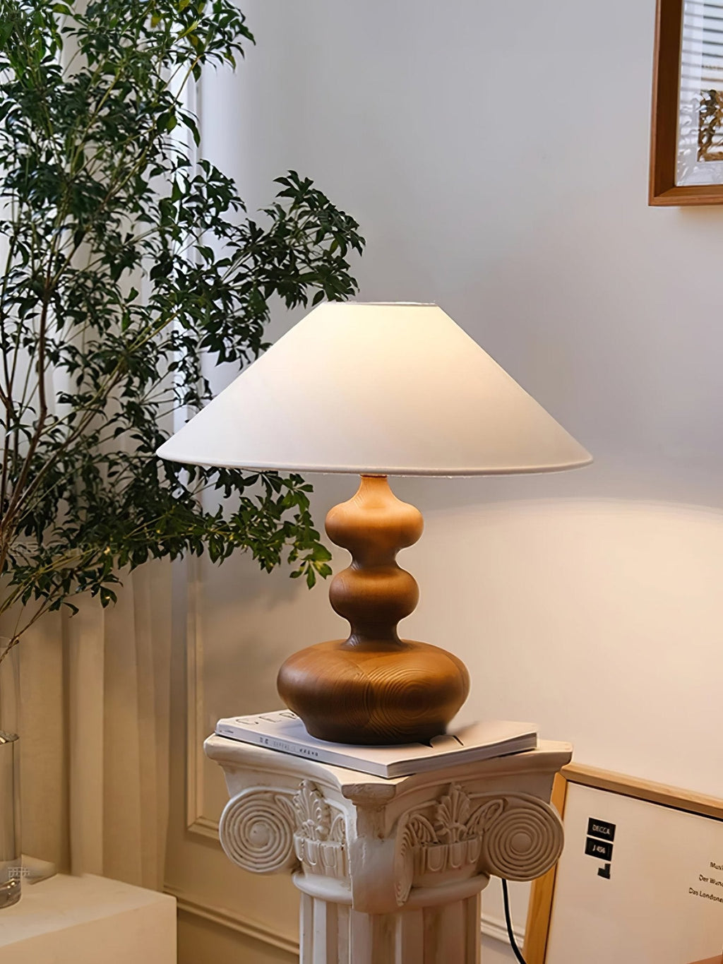 creative-gourd-table-lamp-anzaz-Walnut Color-3