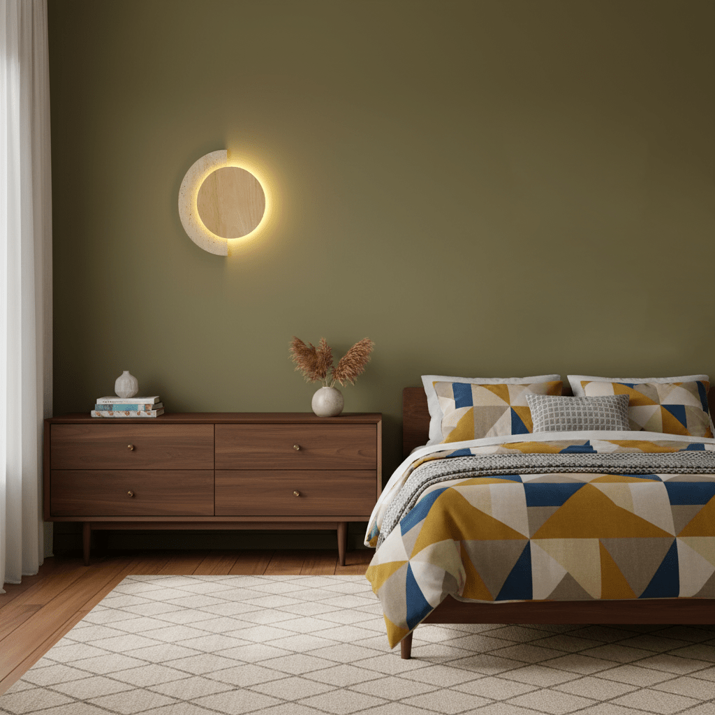 crescent-halo-wall-sconce-anzaz-Yellow Travertine & Wood Color-4