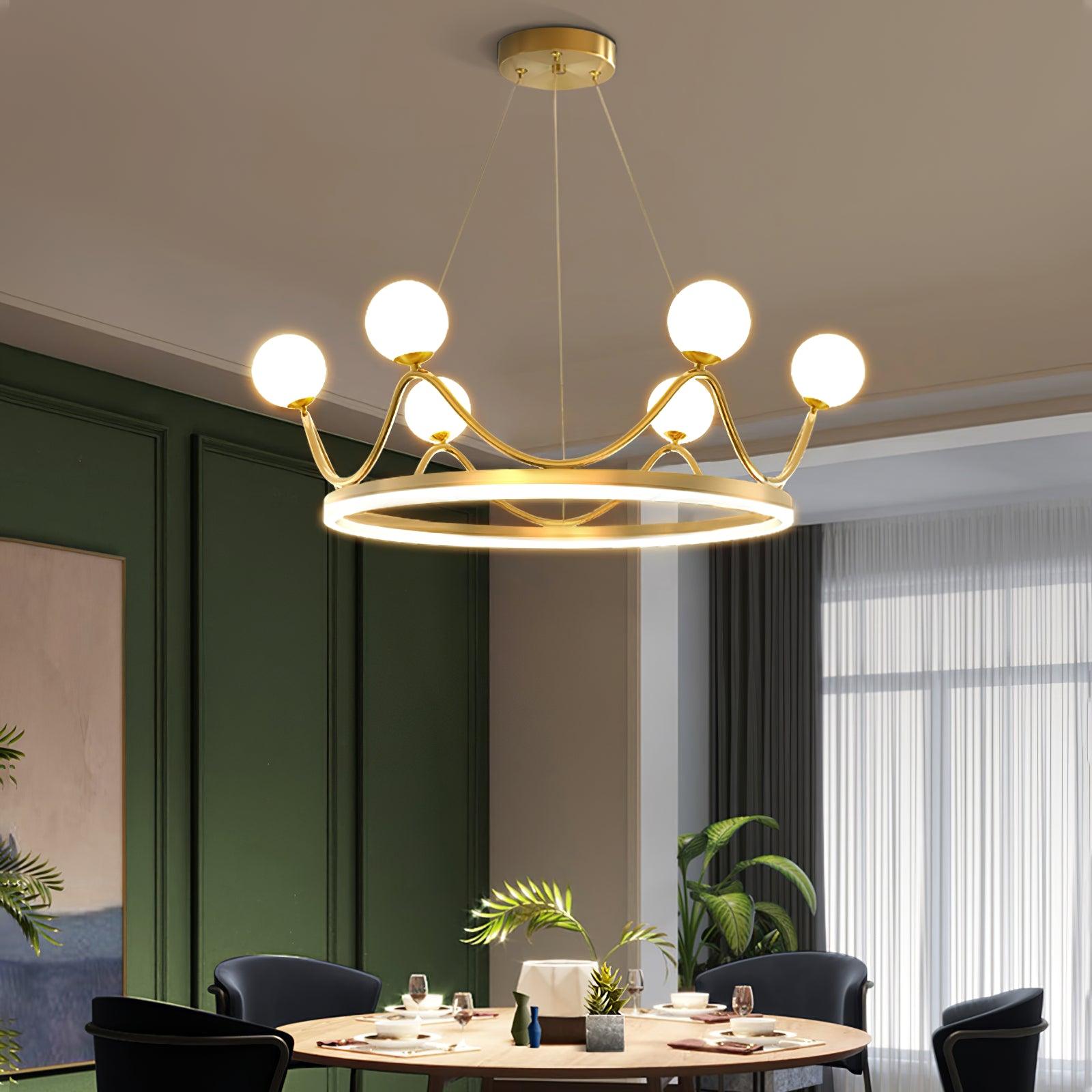 crown-brass-chandelier-anzaz-Brass + White-2