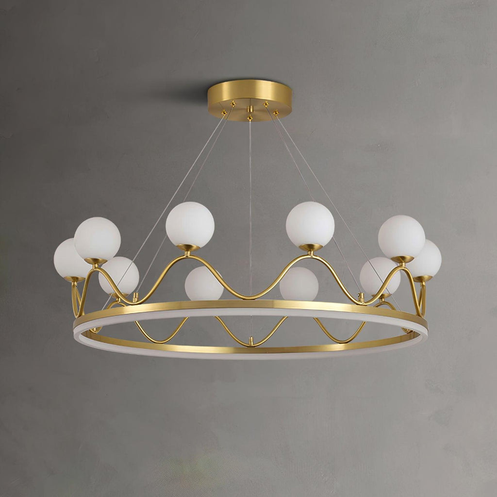 crown-brass-chandelier-anzaz-Brass + White-3
