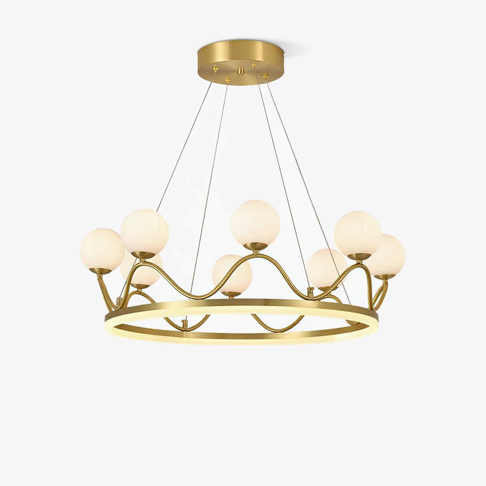 crown-brass-chandelier-anzaz-Brass + White-1