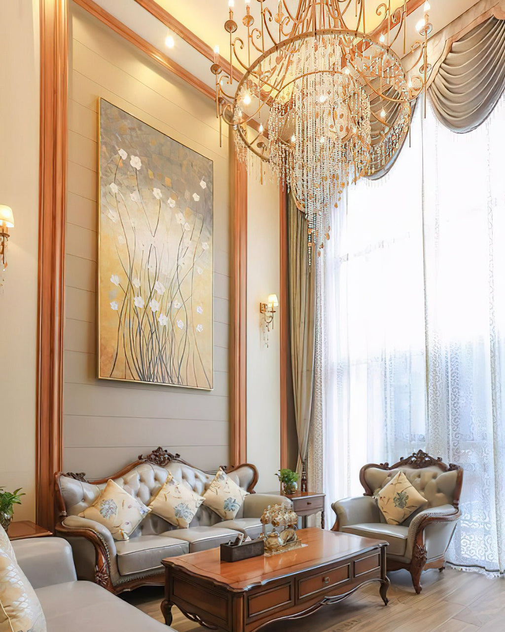tatum-lux-shell-crystal-chandelier-anzaz-Copper & Clear Crystal-3