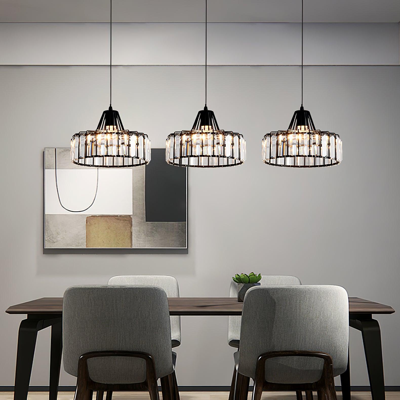 crystal-drum-pendant-lamp-anzaz-Black & Clear-4