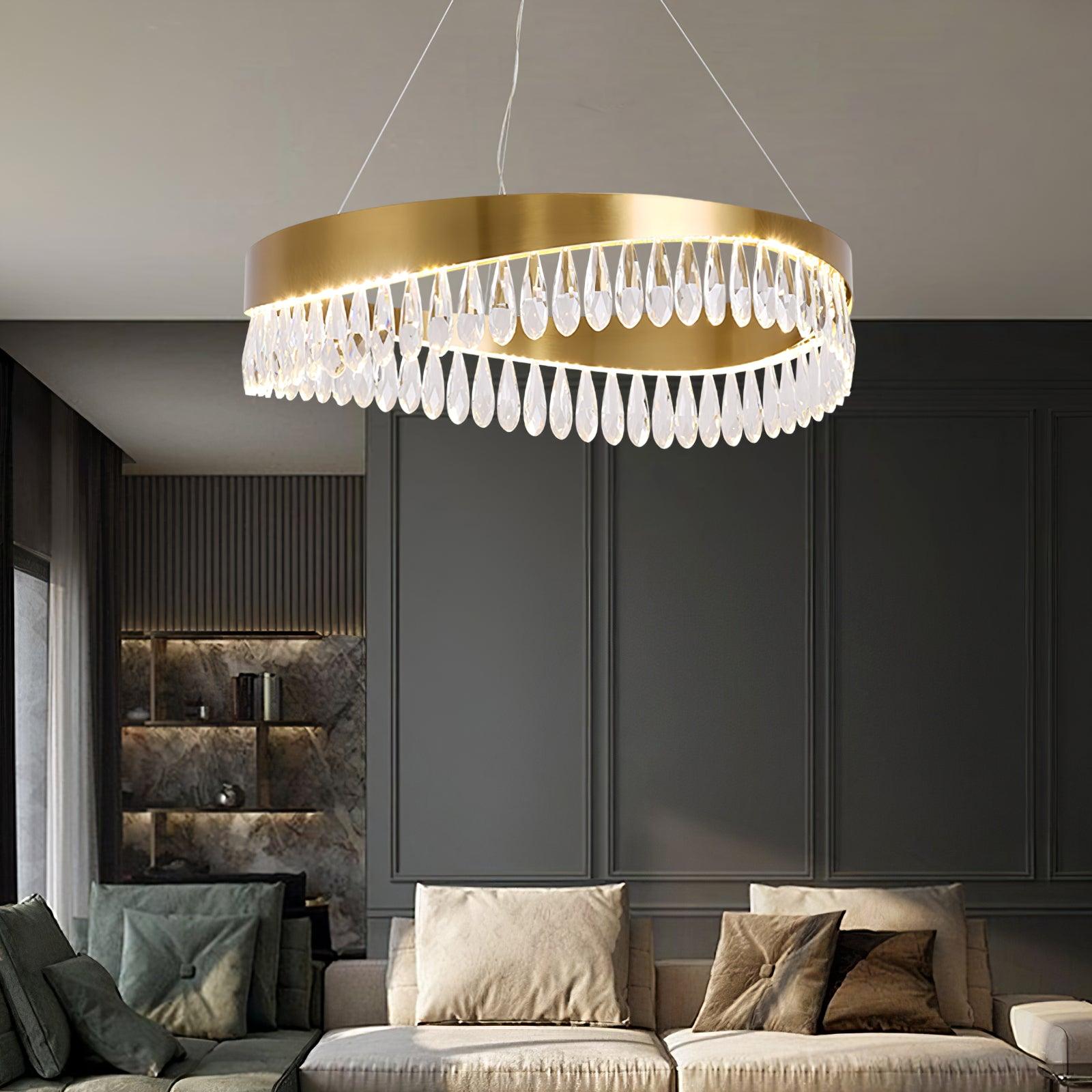 crystal-sticks-chandelier-anzaz-Copper plated+Clear-2