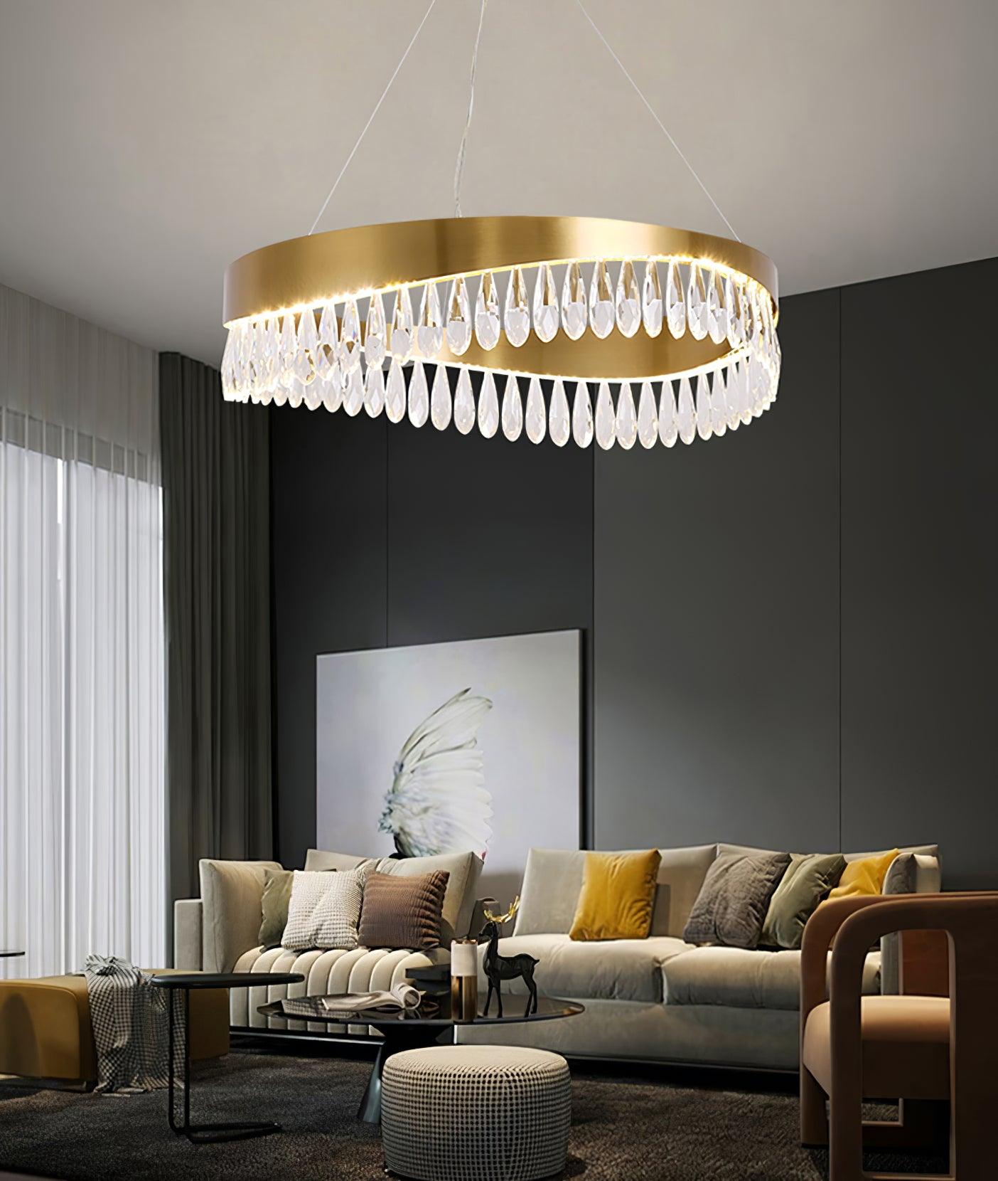 crystal-sticks-chandelier-anzaz-Copper plated+Clear-7