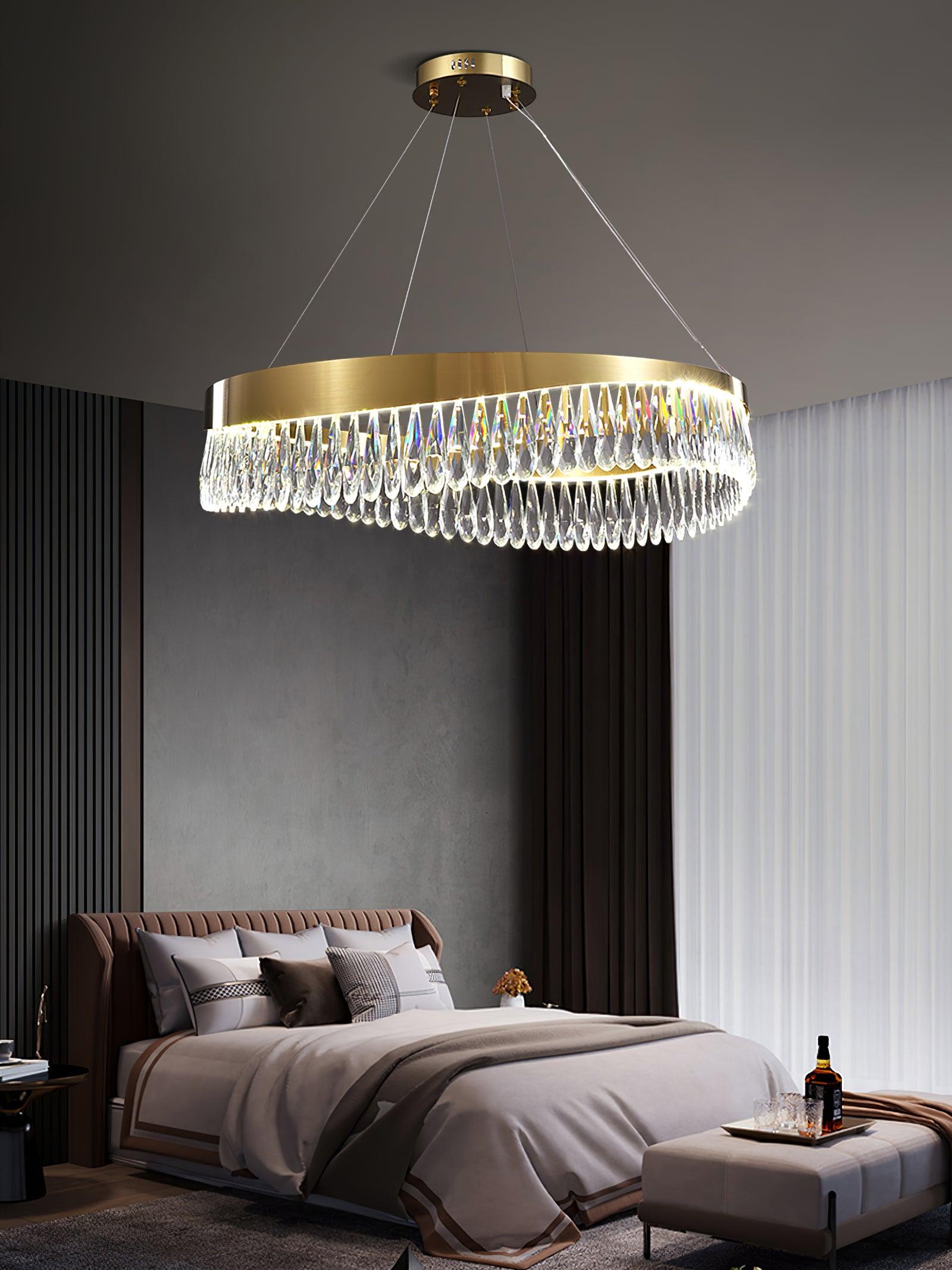crystal-sticks-chandelier-anzaz-Copper plated+Clear-8