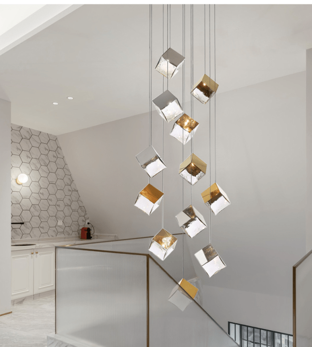 cubic-luster-cascade-chandelier-anzaz-Gold & Chrome & Clear-15