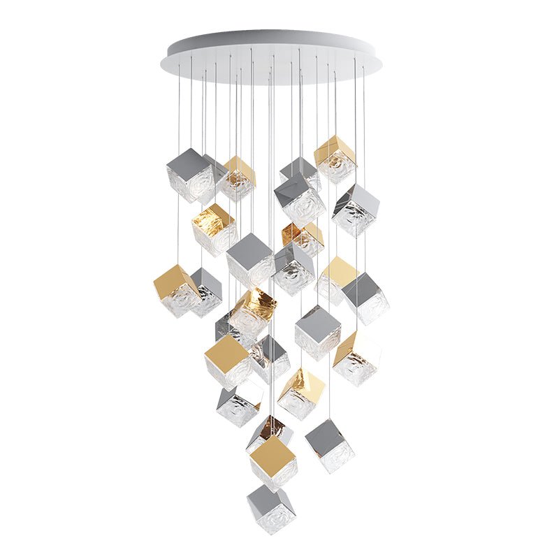 cubic-luster-cascade-chandelier-anzaz-Gold & Clear-16