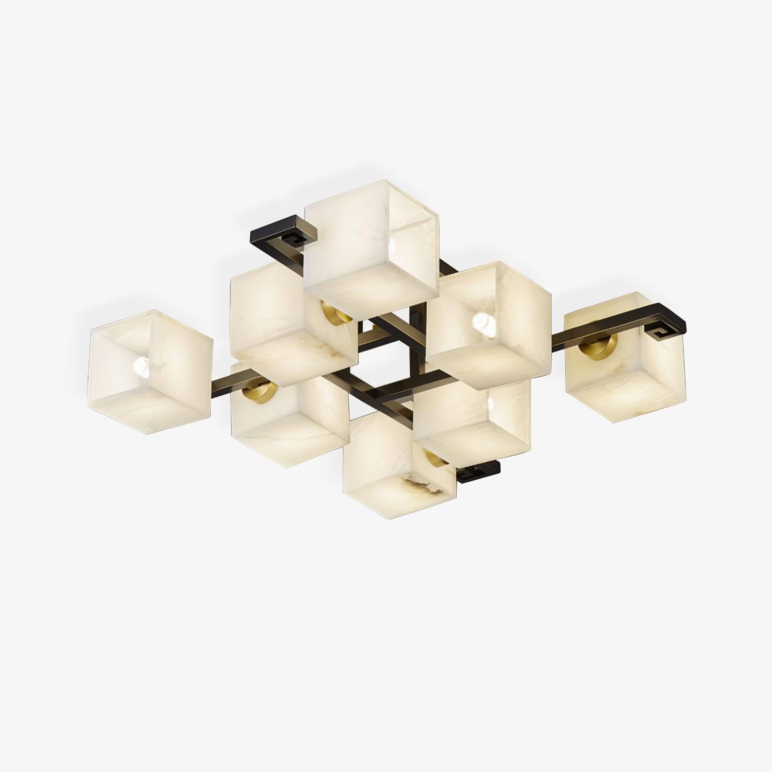 cubist-alabaster-cluster-ceiling-lamp-anzaz-Black & White-1