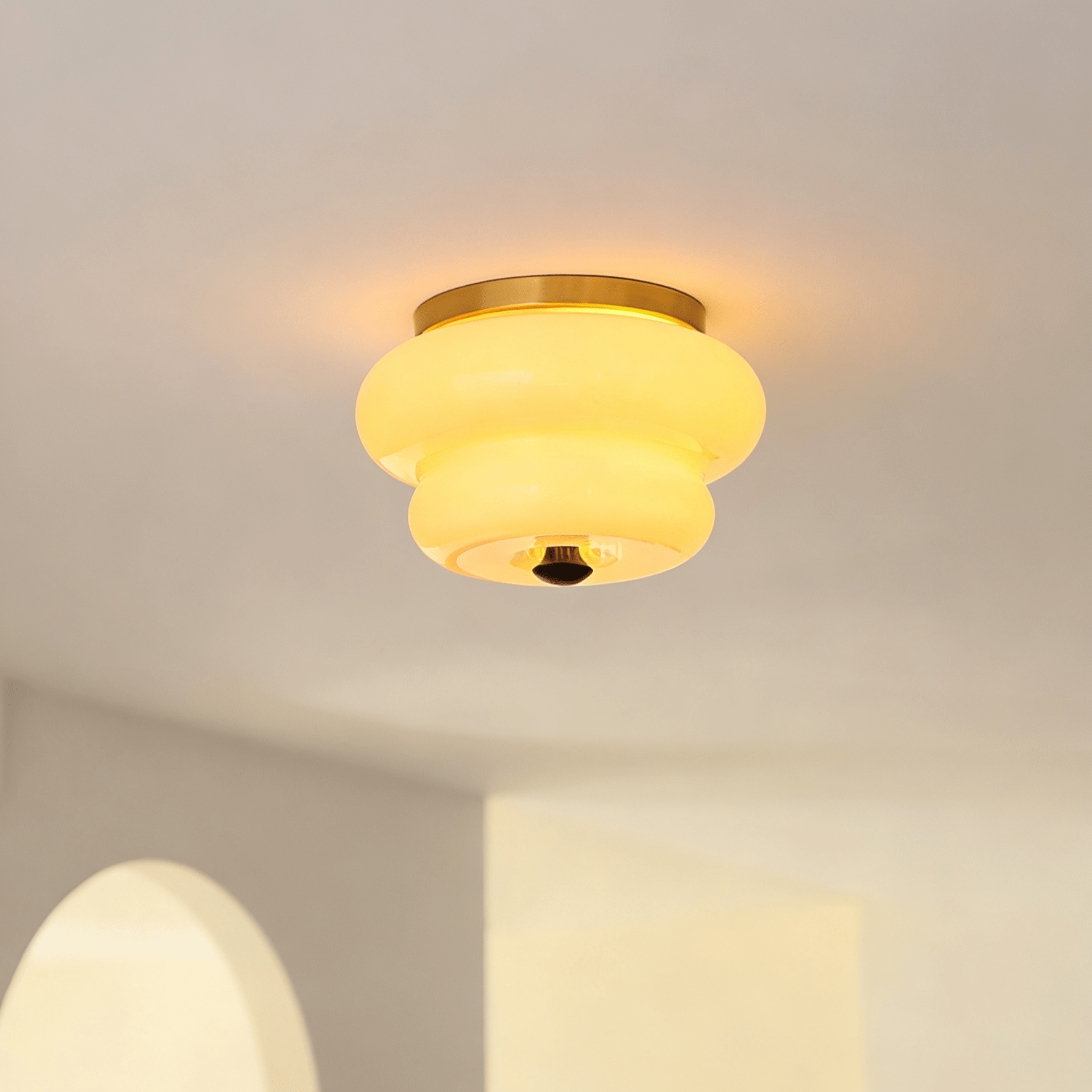 curvaceous-ceiling-lamp-anzaz-Beige & Gold-2