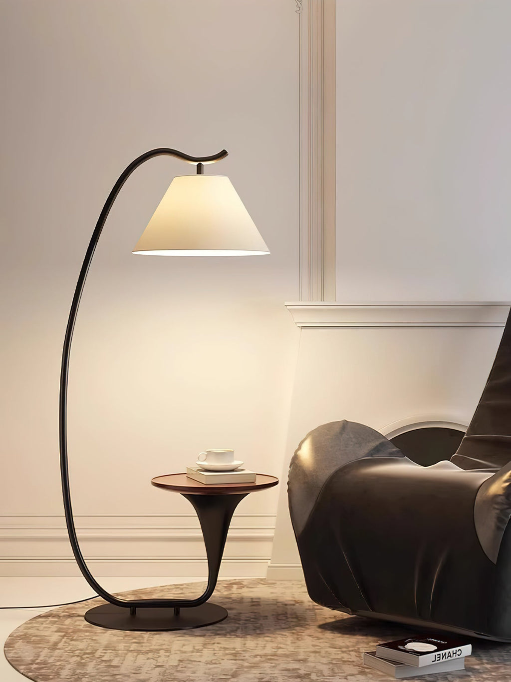 curvature-floor-lamp-anzaz-Black & Wood Color Pallet-6