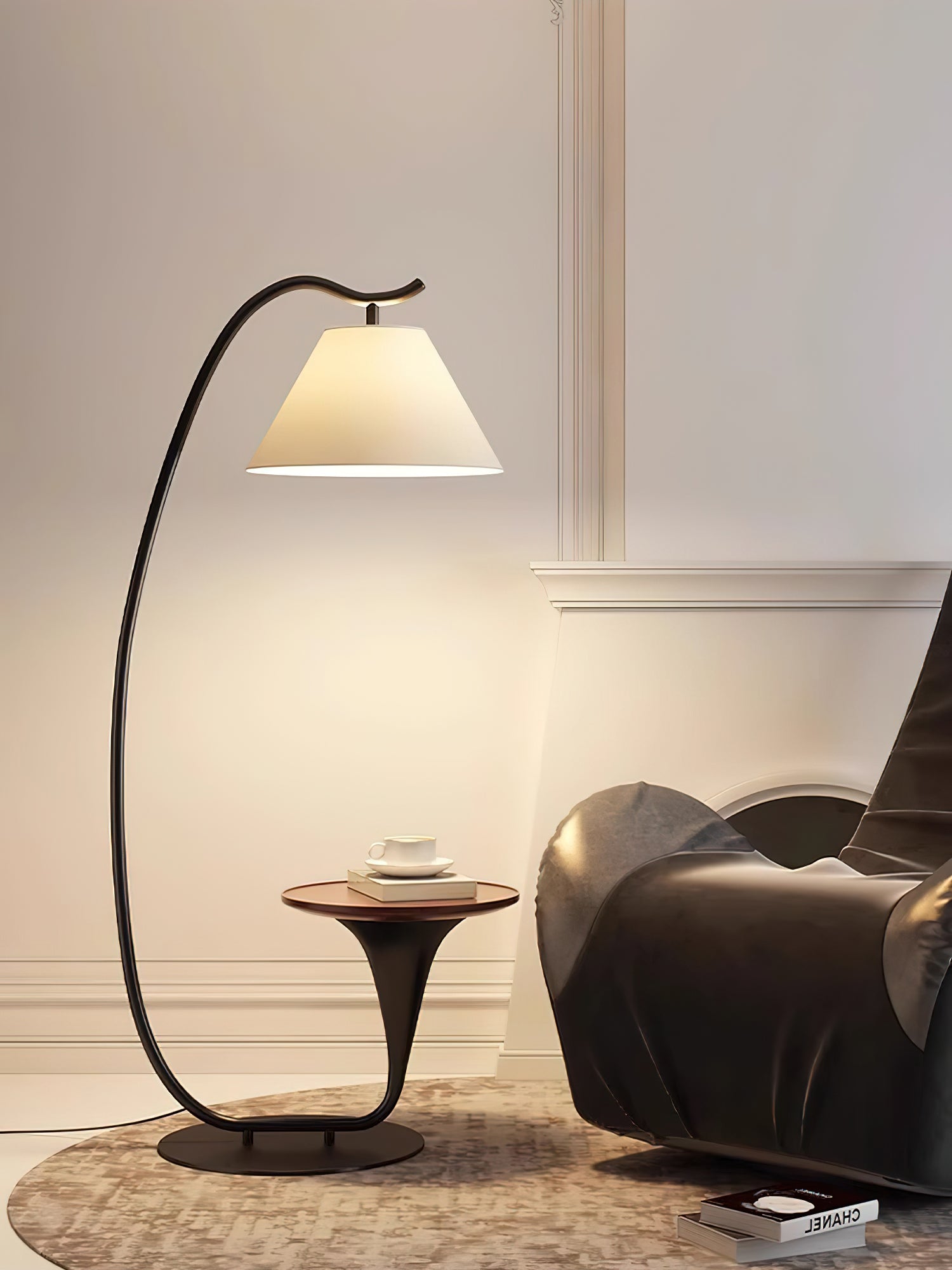 curvature-floor-lamp-anzaz-Black & Wood Color Pallet-6