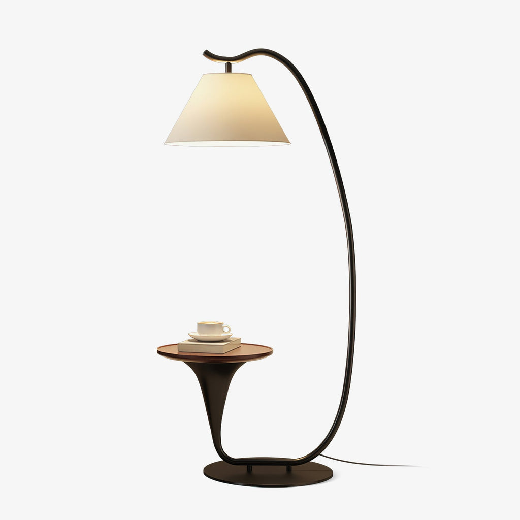 curvature-floor-lamp-anzaz-Black & Walnut Color Pallet-1