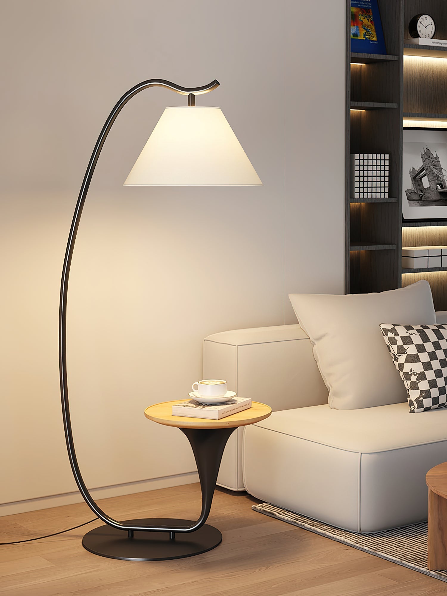 curvature-floor-lamp-anzaz-Black & Wood Color Pallet-8