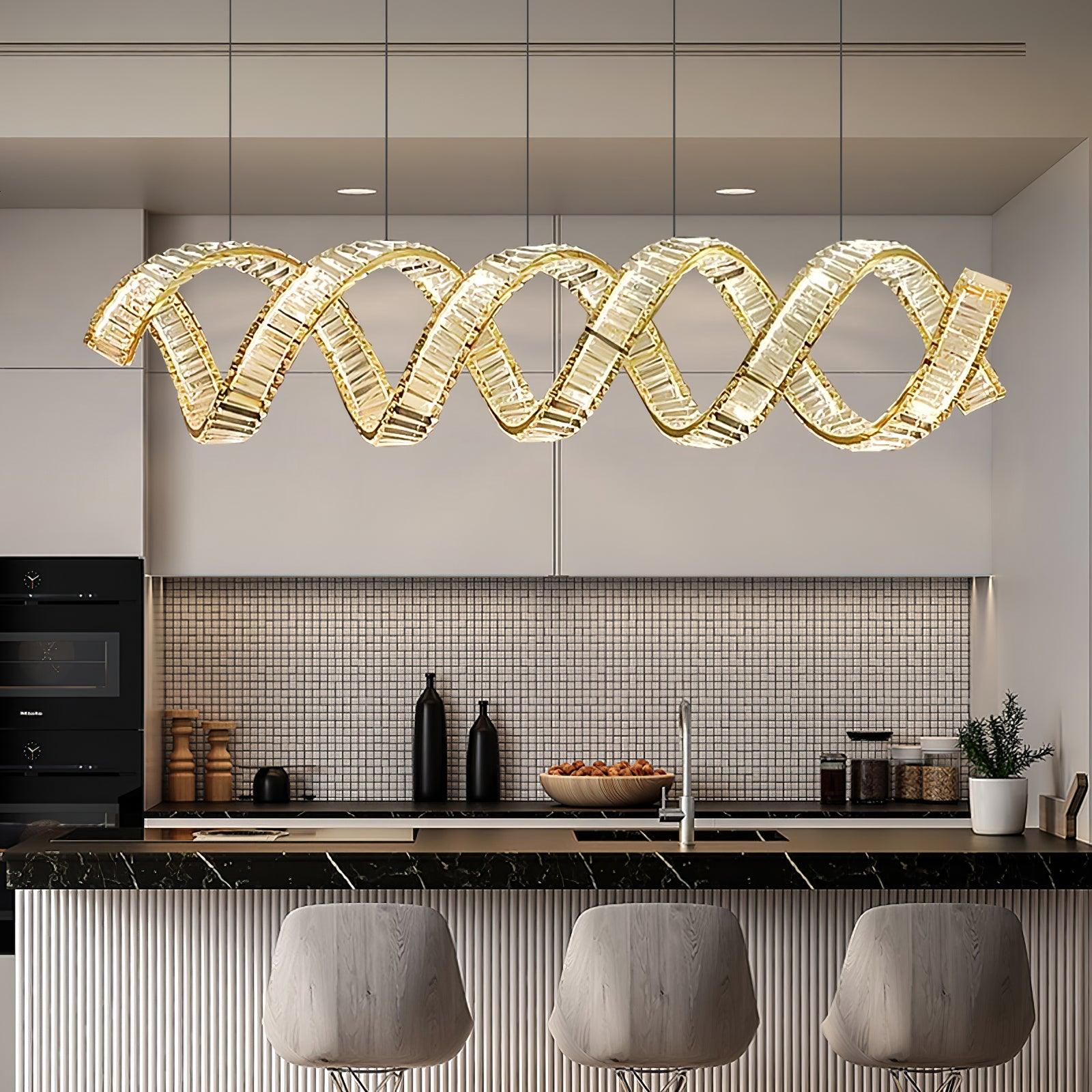 curved-led-chandelier-anzaz-Gold+Clear-3