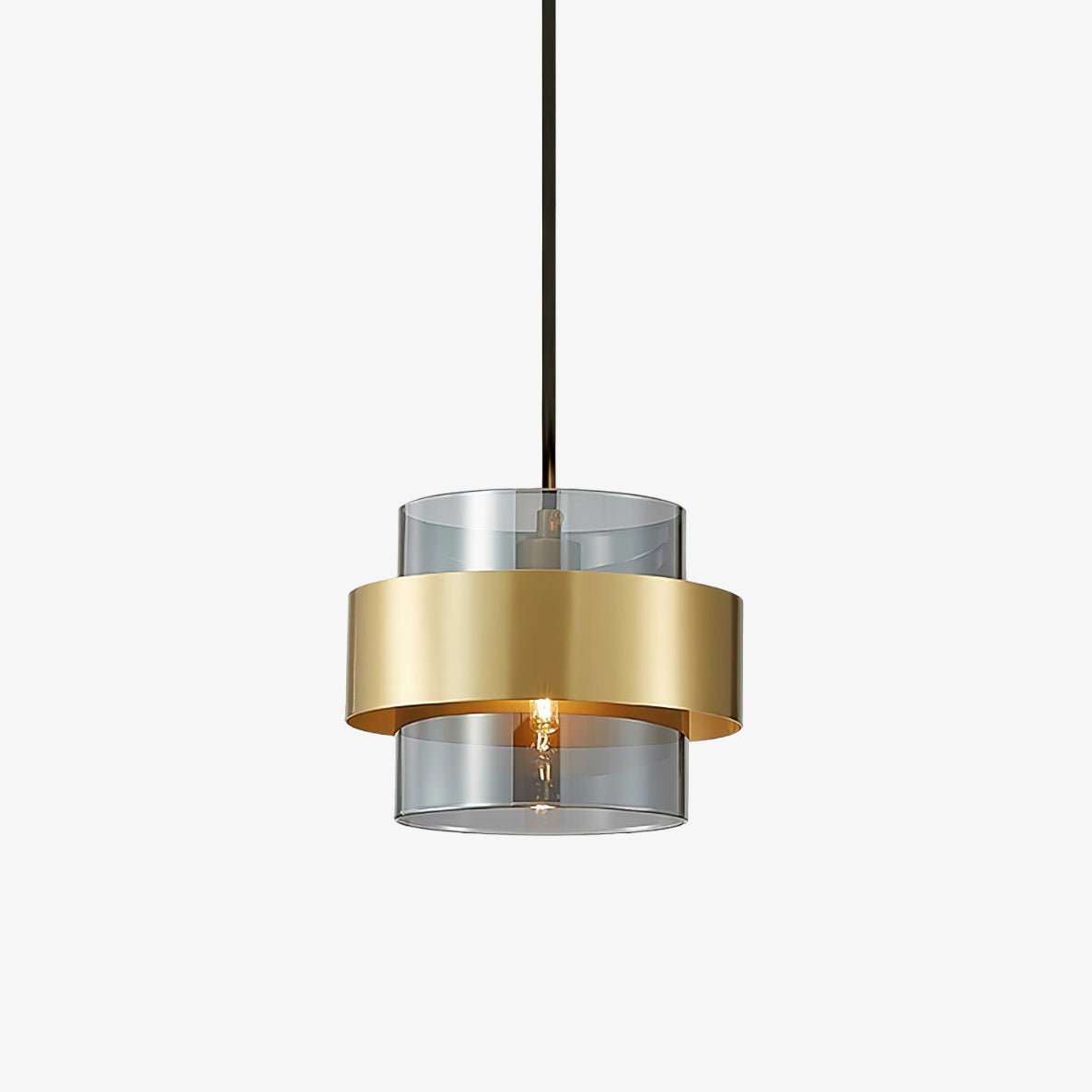 cylinder-down-pendant-lamp-anzaz-Brass & Grey-1