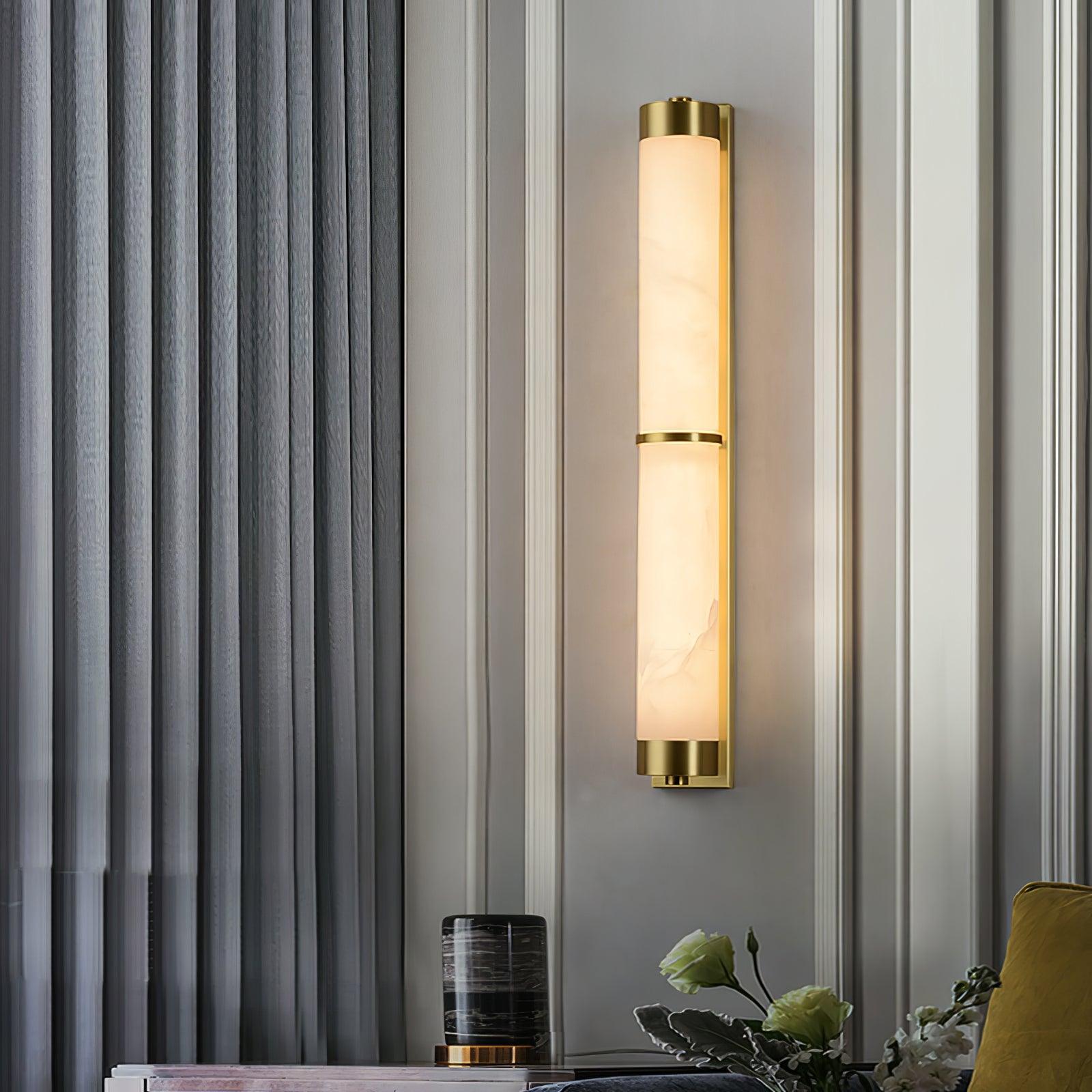 cylindra-alabaster-brass-wall-light-anzaz-Black & White-7