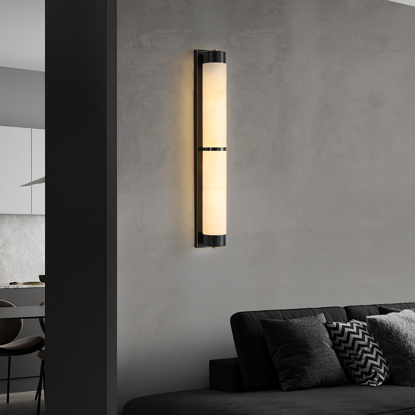 cylindra-alabaster-brass-wall-light-anzaz-Black & White-4