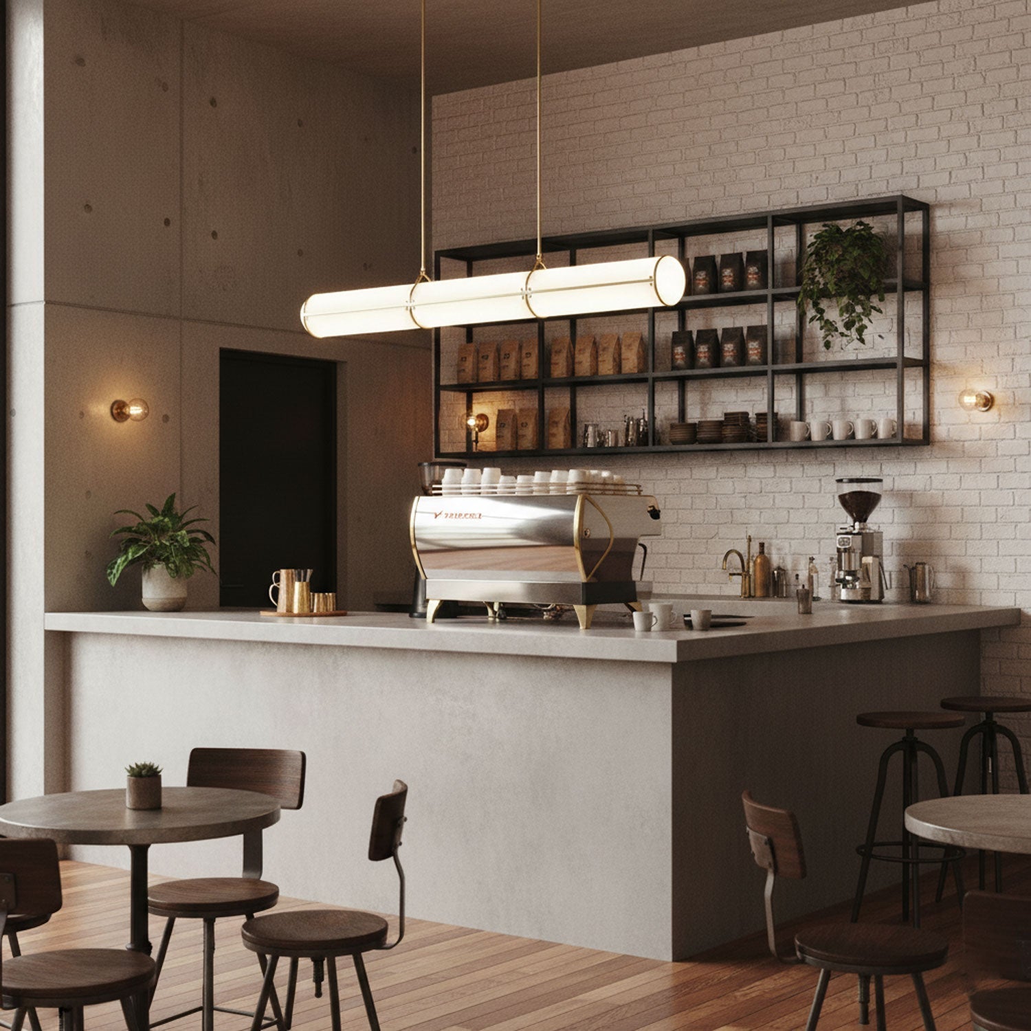 endless-straight-pendant-light-anzaz-Gold & White-3