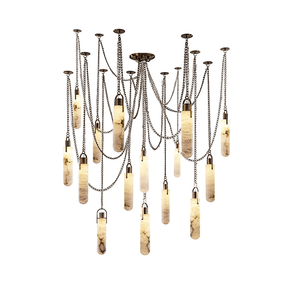 cylindrical-cluster-alabaster-chandelier-anzaz-Antique Brass & White-9
