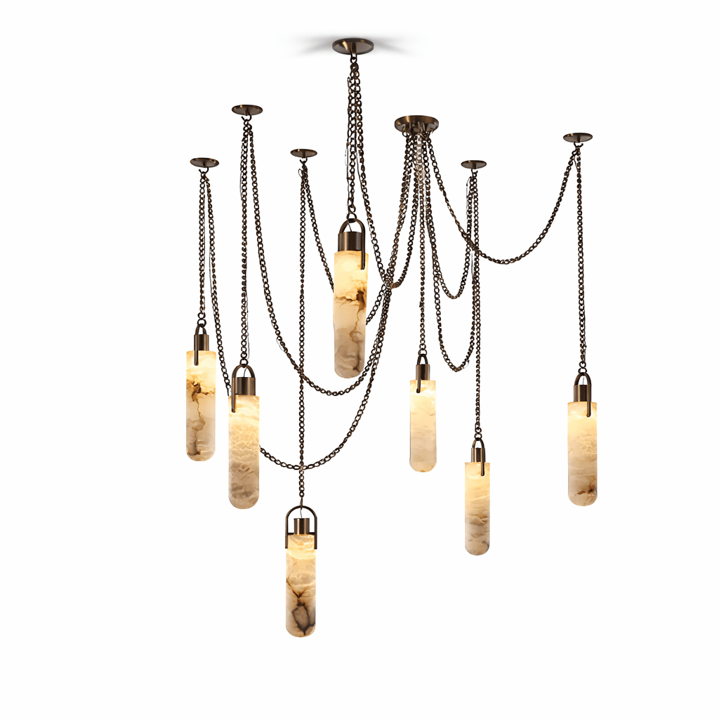 cylindrical-cluster-alabaster-chandelier-anzaz-Antique Brass & White-10