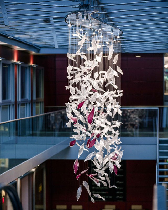 flying-glass-feather-chandelier-anzaz-Clear & Pink-6
