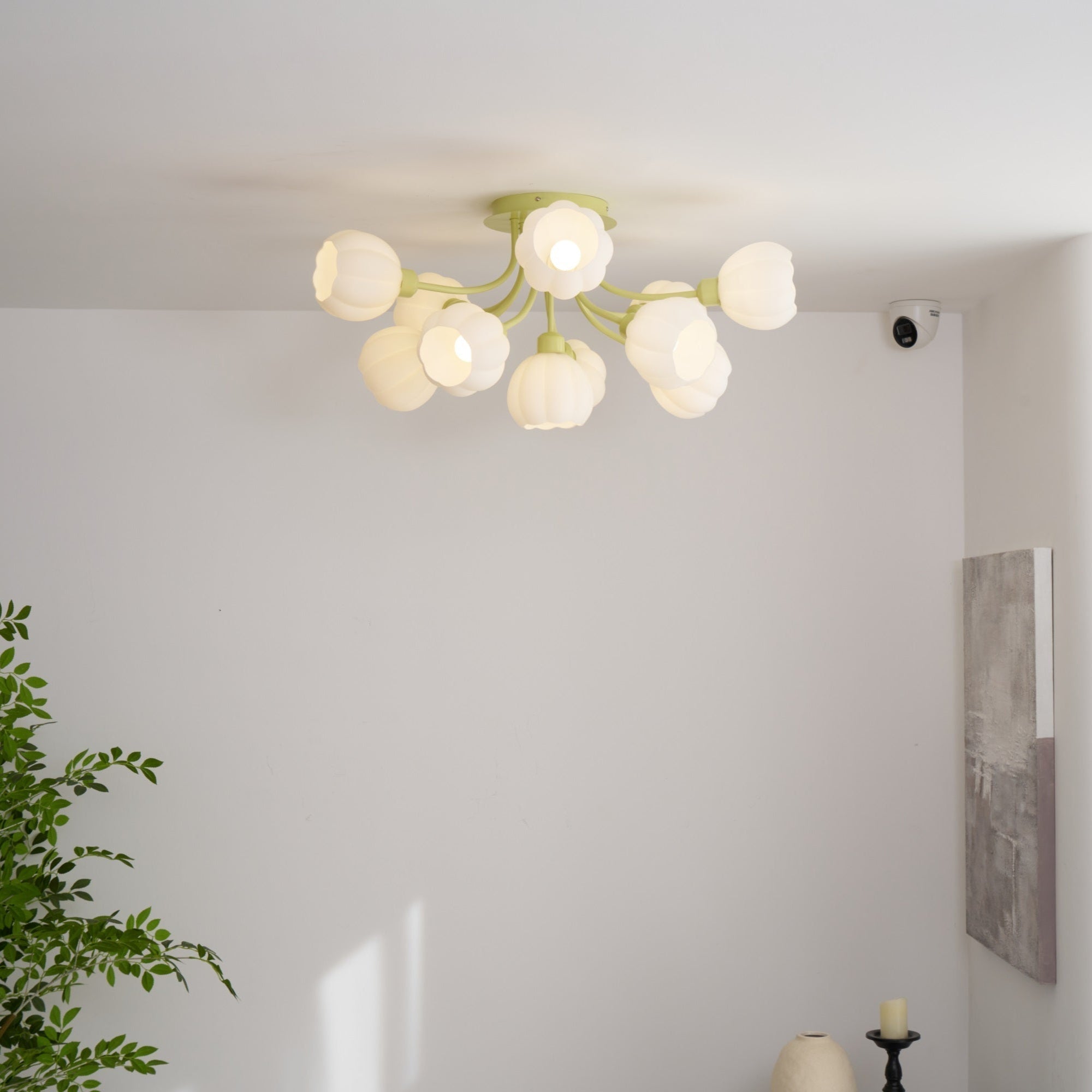 pumpkin-matcha-ceiling-lamp-anzaz-Matcha & White glass-3