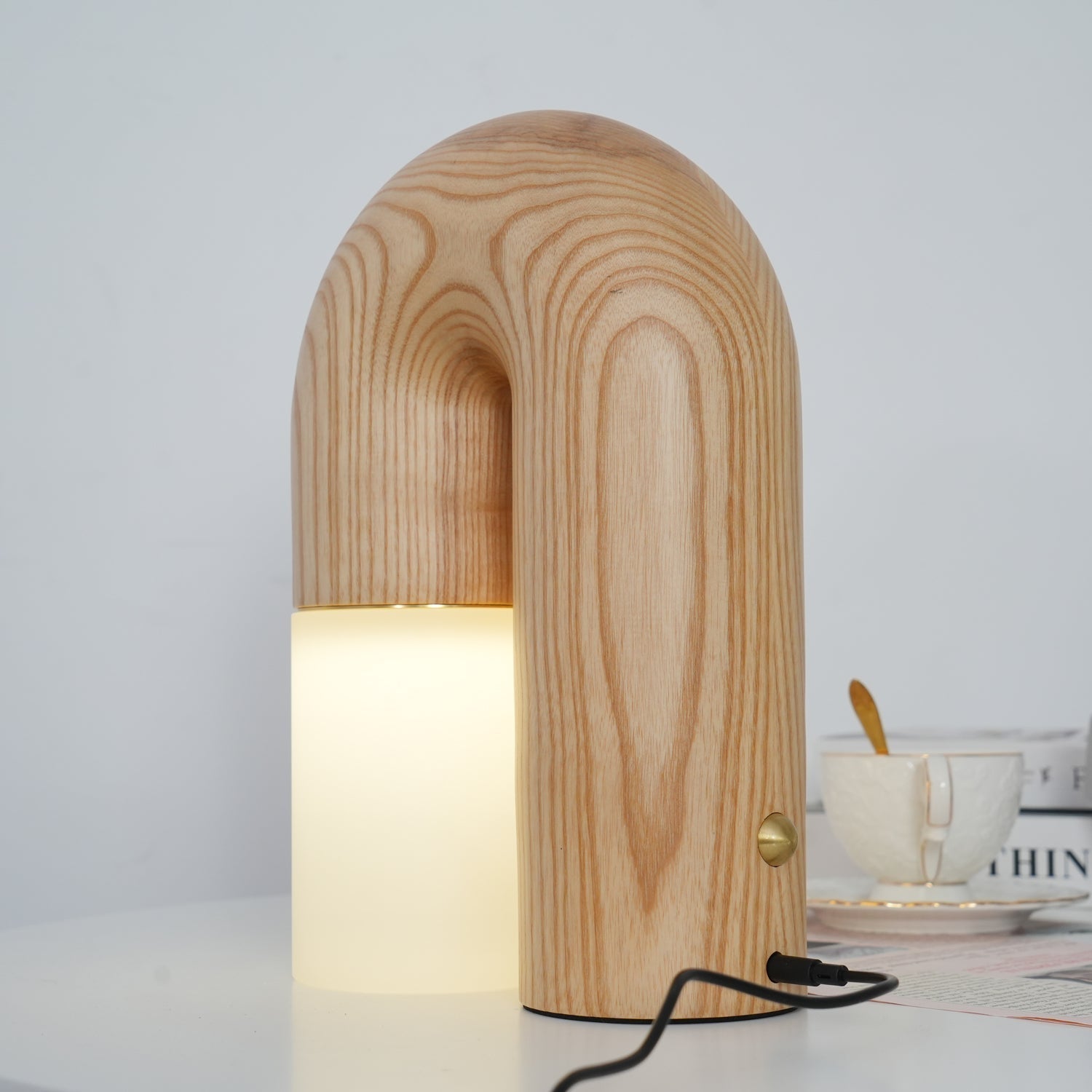 u-shaped-door-table-lamp-anzaz-Wood color & Warm Light-4