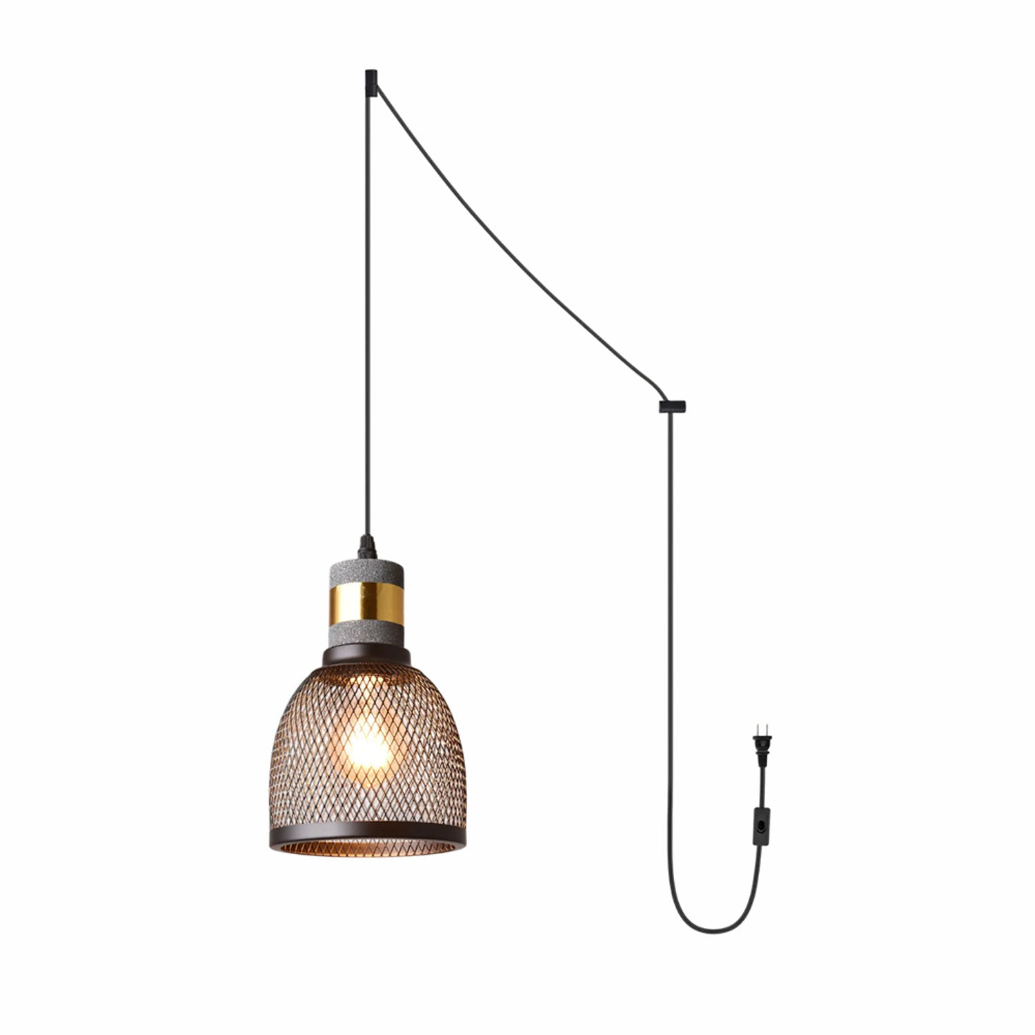 cement-mesh-plug-in-pendant-lamp-anzaz-Cement Grey & Black-14