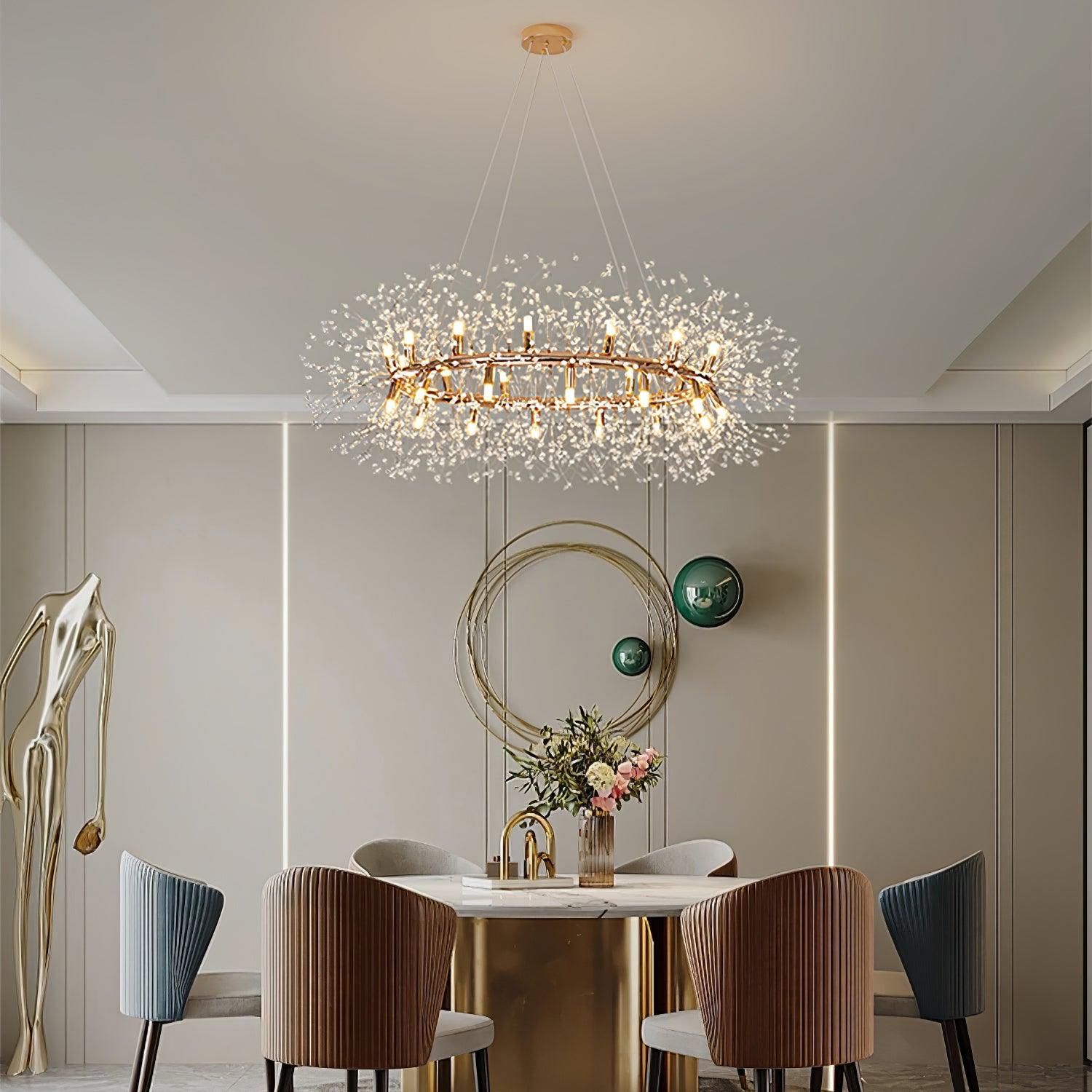 dandelion-round-chandelier-anzaz-Clear Glass & Gold-2