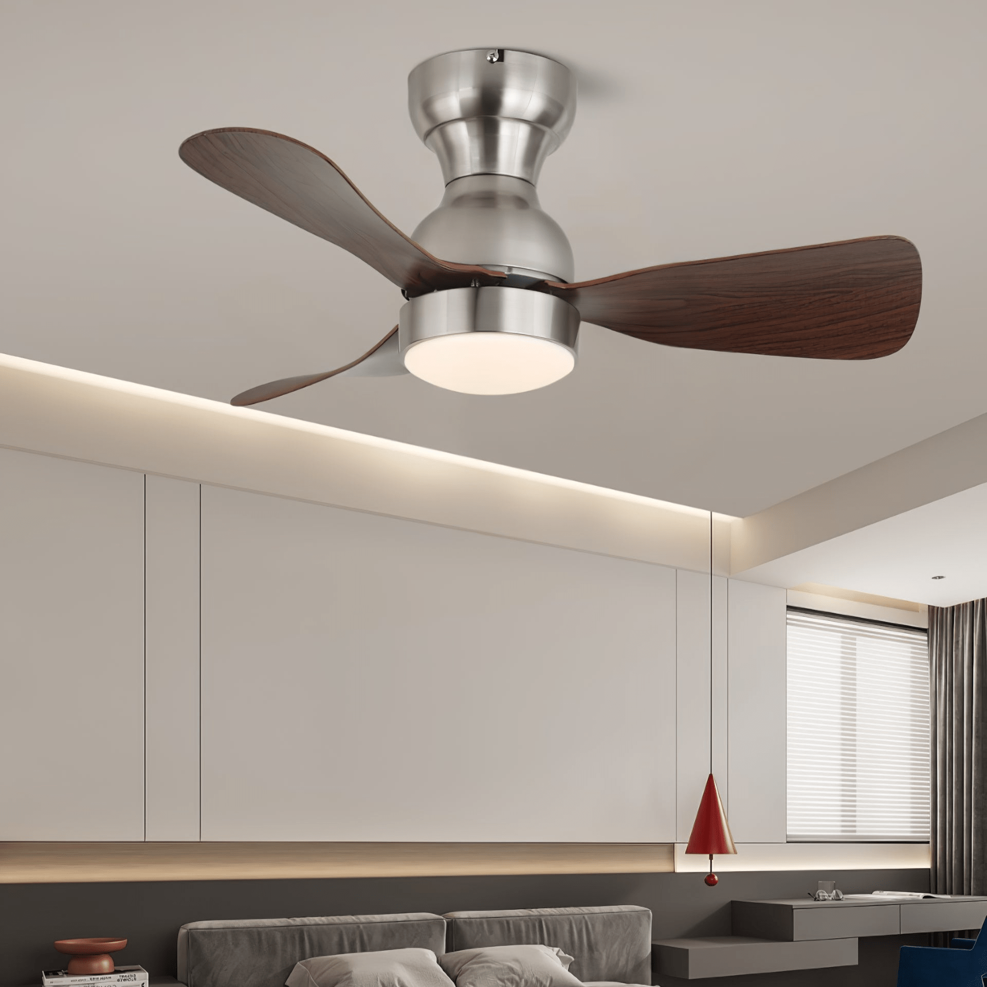 civico-spin-ceiling-fan-light-anzaz-Nickel & Walnut Wood-2