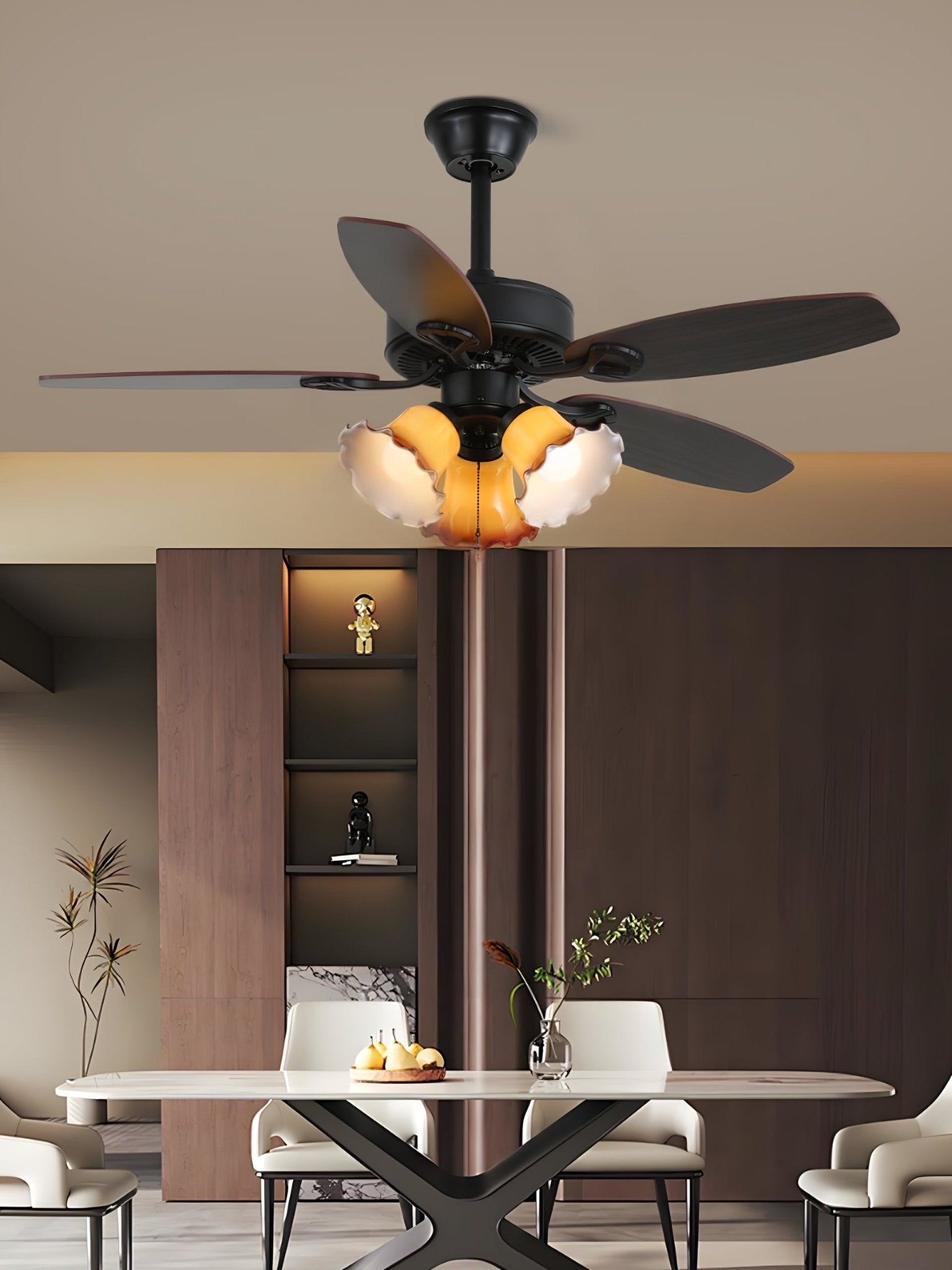 calantha-bloom-ceiling-fan-light-anzaz-Black Lampbody & Walnut Wood Blades-8