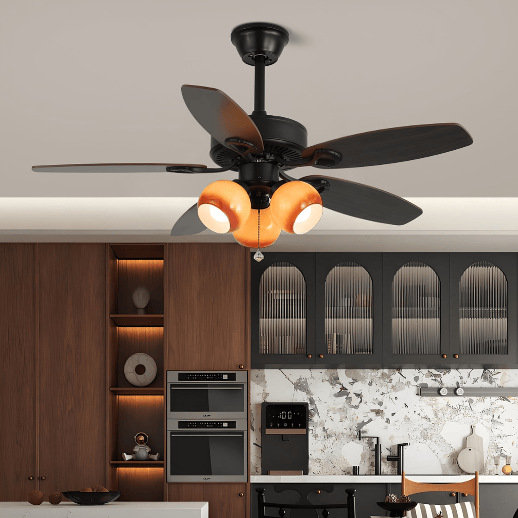 calantha-bloom-ceiling-fan-light-anzaz-Brown Lampbody & Walnut Wood Blades-3