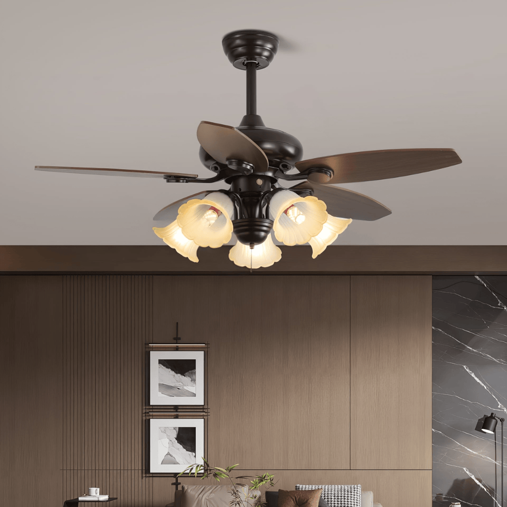 roselore-bloom-ceiling-fan-light-anzaz-Wood Color & Brown & White-2