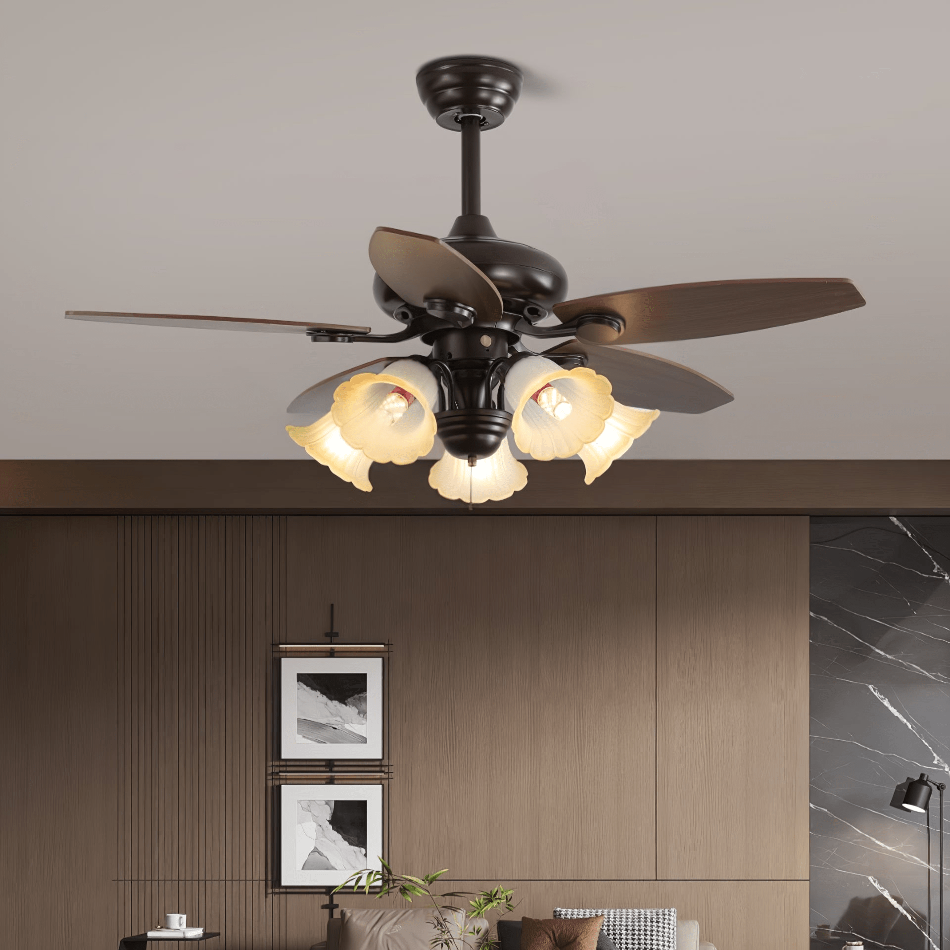 roselore-bloom-ceiling-fan-light-anzaz-Wood Color & Brown & White-2