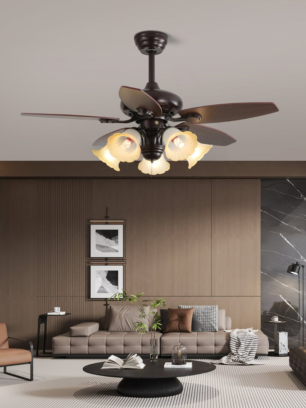roselore-bloom-ceiling-fan-light-anzaz-Wood Color & Brown & White-3