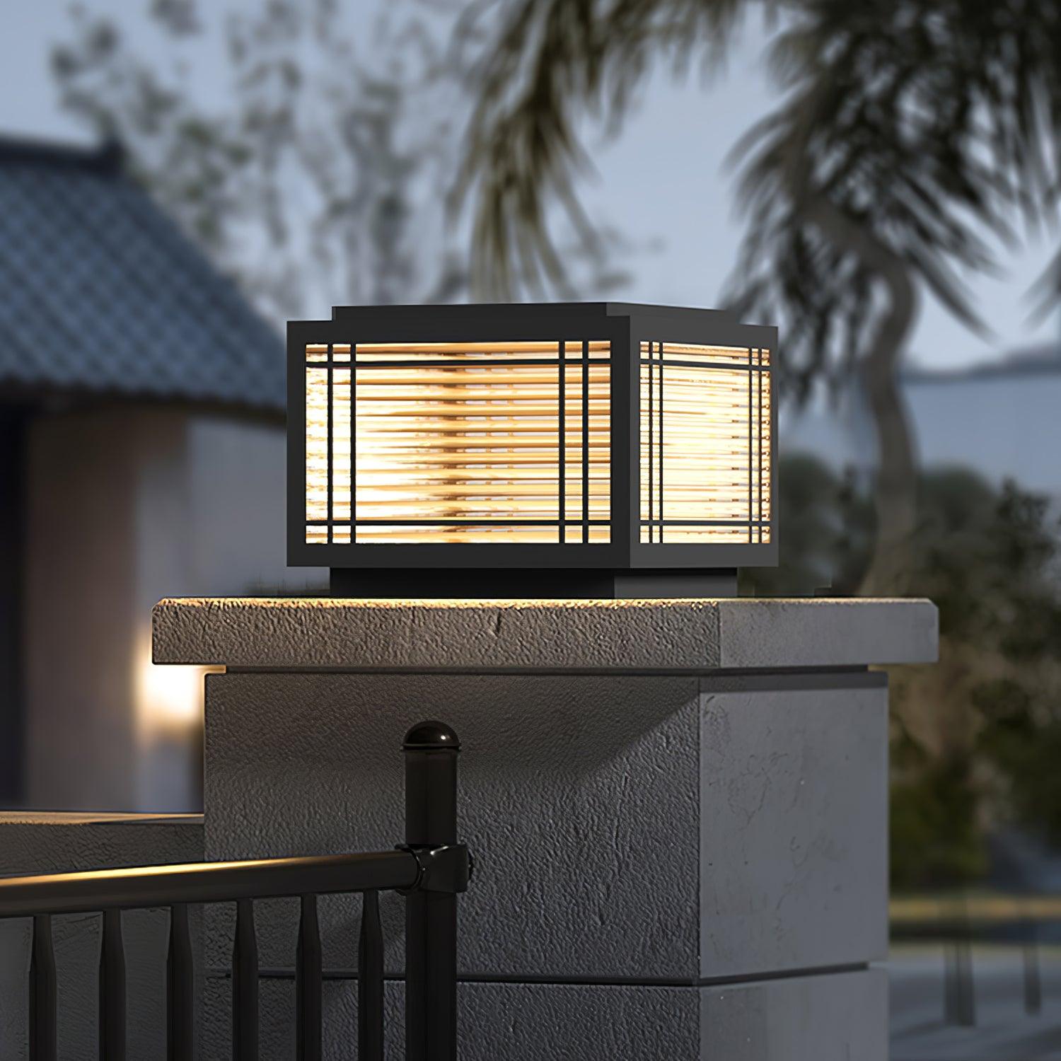 deck-solar-outdoor-post-light-anzaz-Model A: Wired Version & DC 12V (E27 bulb)-2