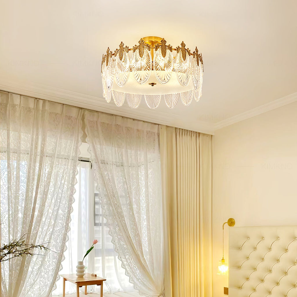 decorative-pattern-glass-round-chandelier-anzaz-Copper+Clear-2