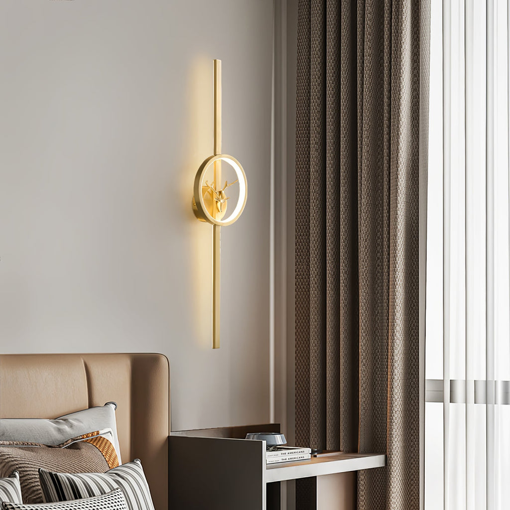 deer-brass-wall-lamp-anzaz-Black & Three-Color Changing Light-2
