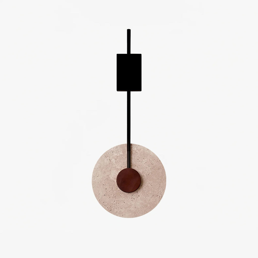 disc-travertine-wall-lamp-anzaz-Yellow Travertine & Black-1