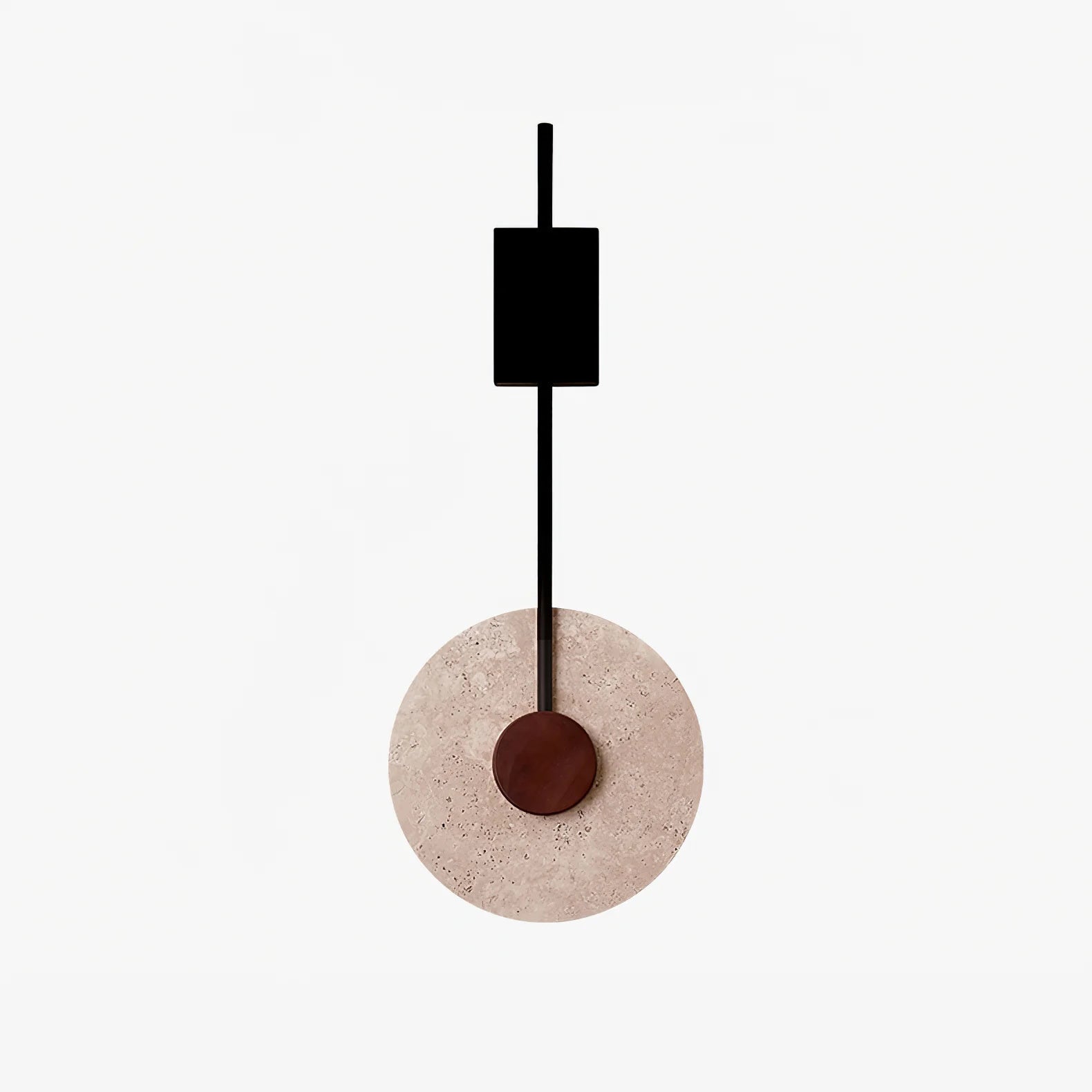 disc-travertine-wall-lamp-anzaz-Yellow Travertine & Black-1