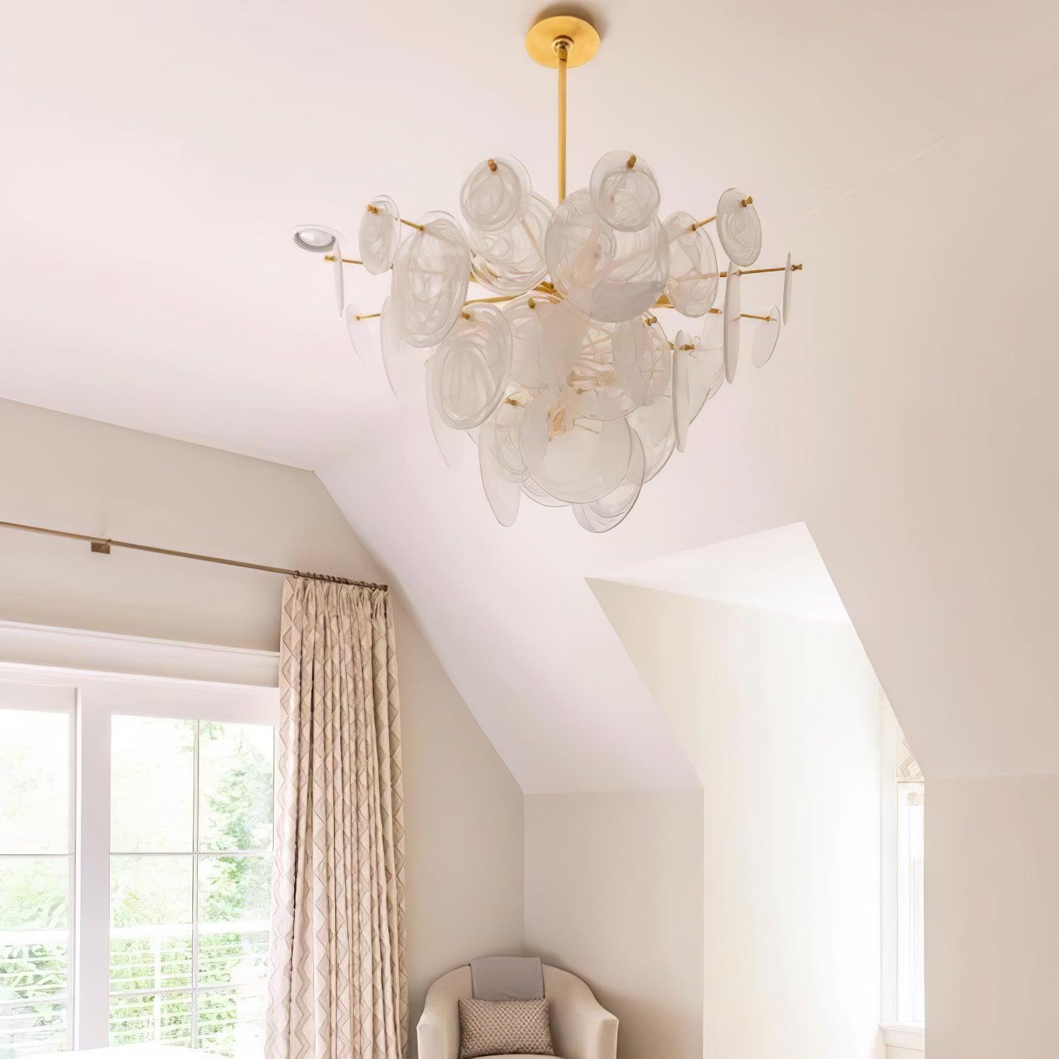brass-discs-cascading-chandelier-anzaz-Brass & White-3
