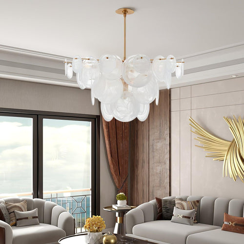 brass-discs-cascading-chandelier-anzaz-Brass & White-2