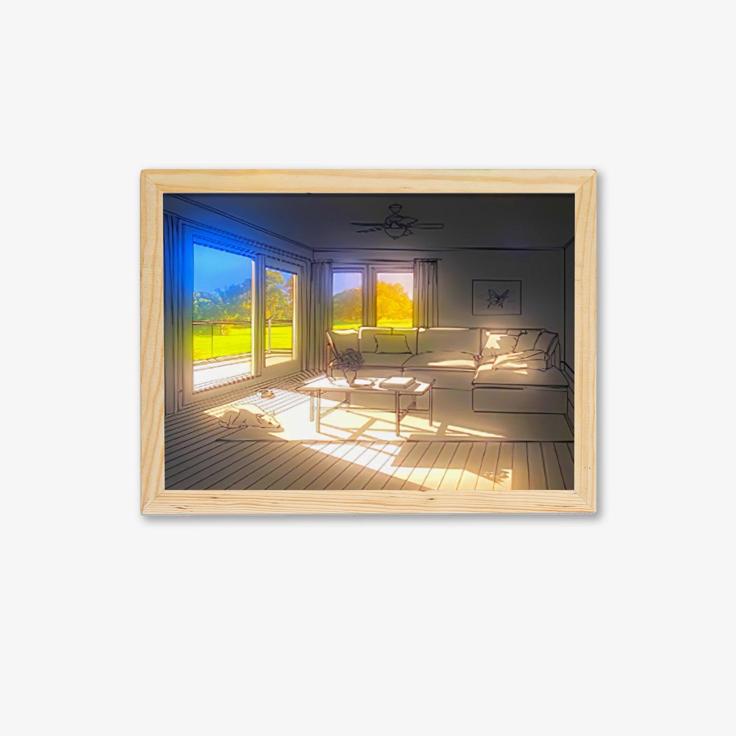 dog-sunbathing-mural-art-lamp-anzaz-Oak Wood Color-1