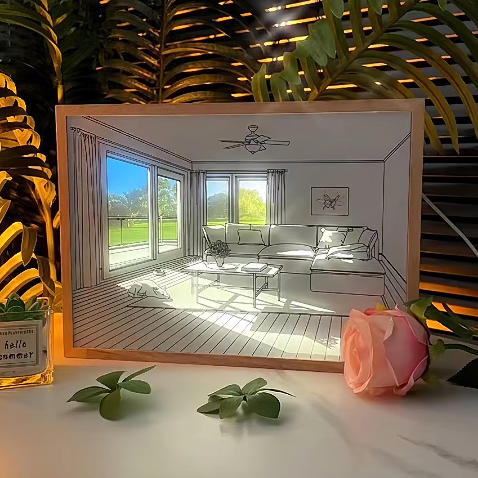 dog-sunbathing-mural-art-lamp-anzaz-Oak Wood Color-2