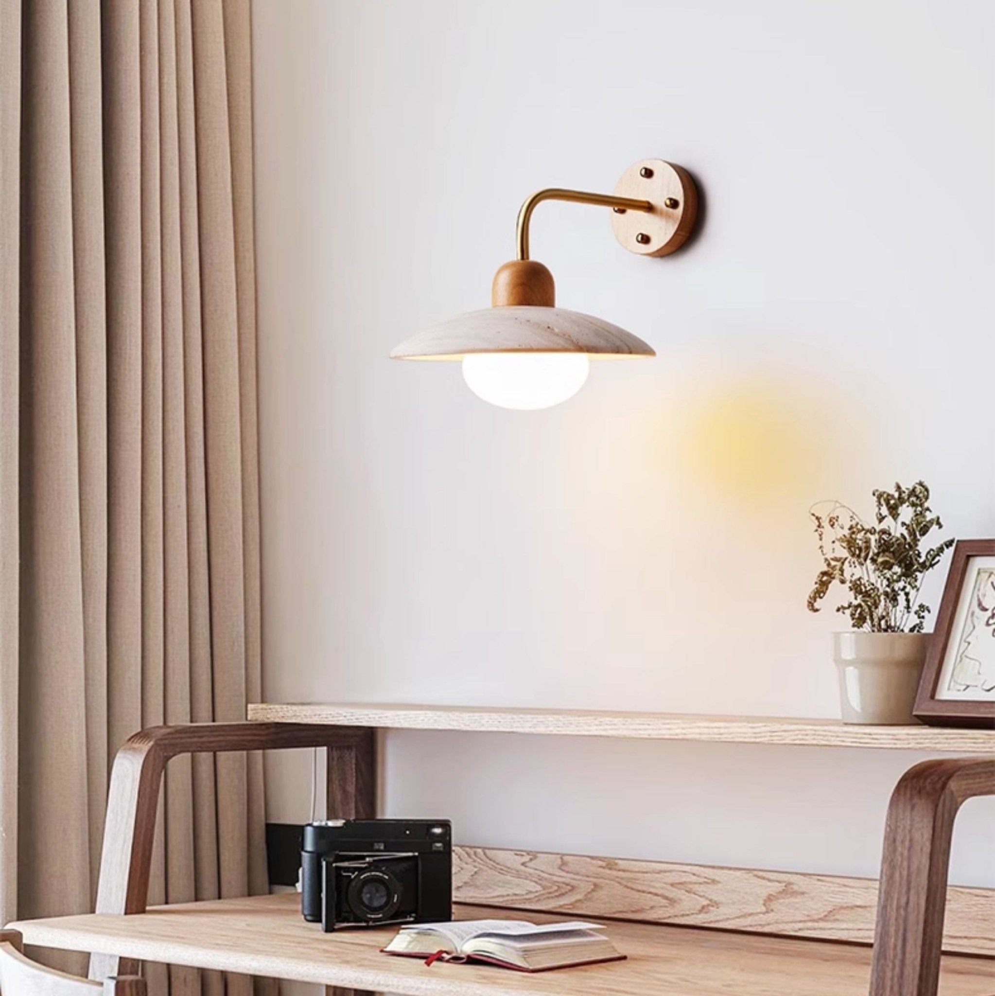 dome-arm-wall-lamp-anzaz-Black & Yellow Travertine-2