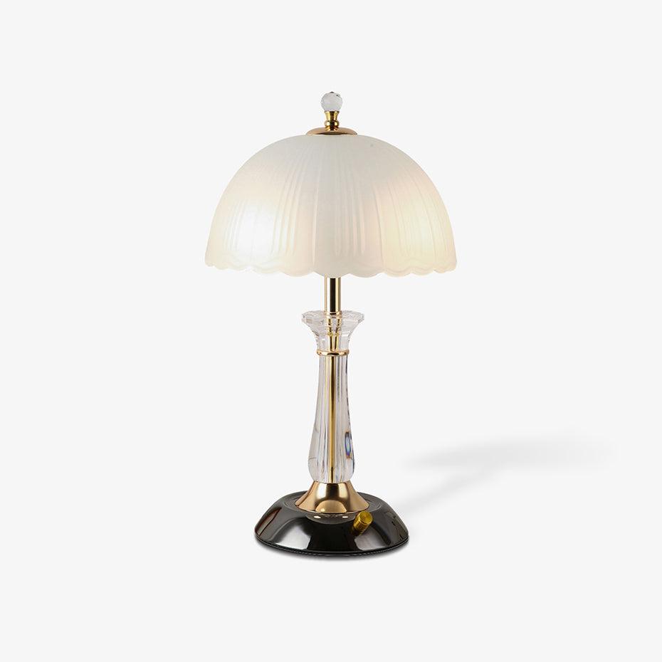 domed-glass-table-light-anzaz-Black & Gold & Frosted white-1