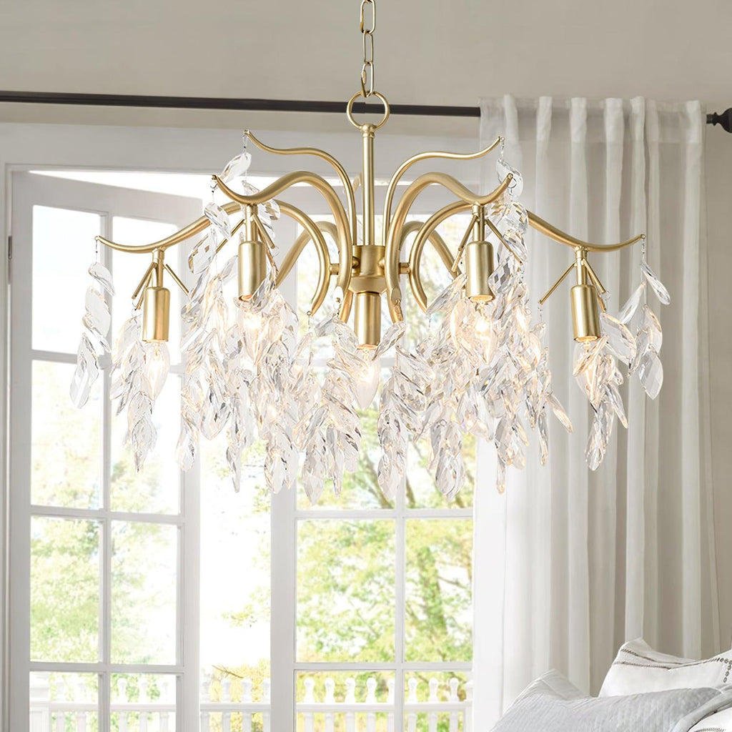 dorale-chandelier-anzaz-Brass & Clear-3