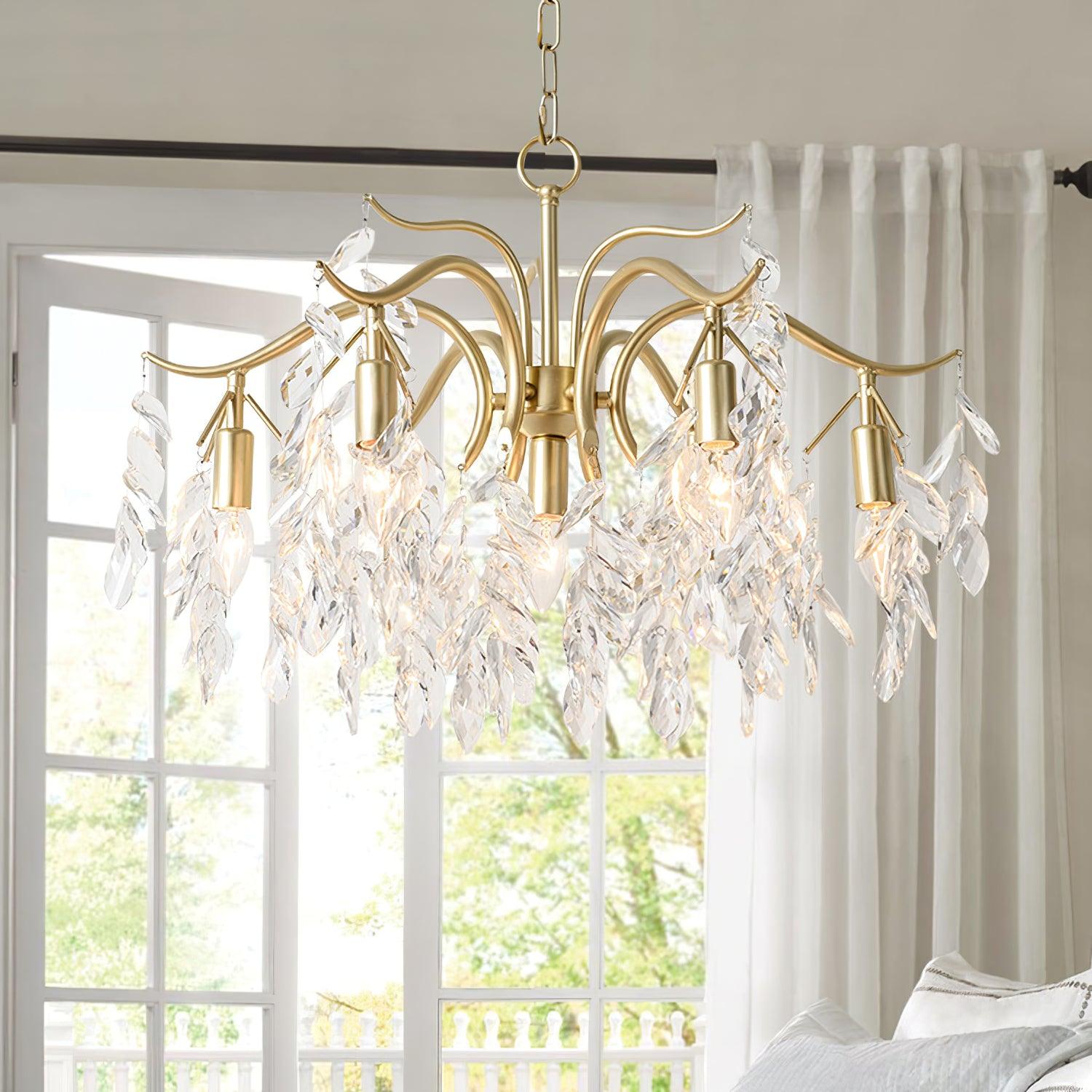 dorale-chandelier-anzaz-Brass & Clear-3